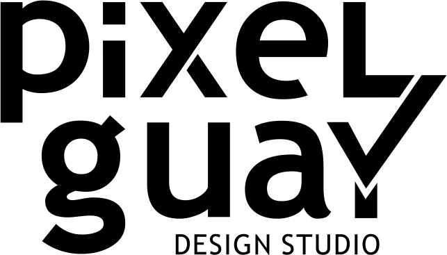 logo pixel guay negro